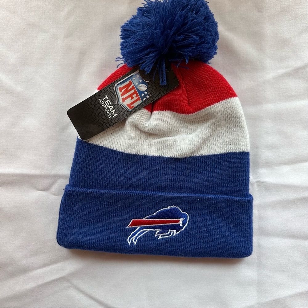 NFL Buffalo Bills Pom Beanie - Red, White, and Blue